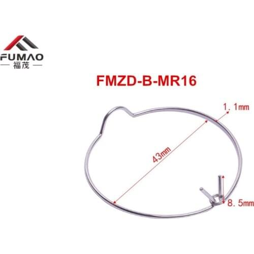Manufacture Custom Back side clips MR16 COB downlight retaining spring clip 50mm