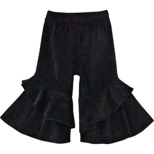 Pudcoco 0-3 Years Kids Baby Girls Flared Trousers, Solid Color High Waist Trousers Bell-Bottomed Pants Fashion Clothes