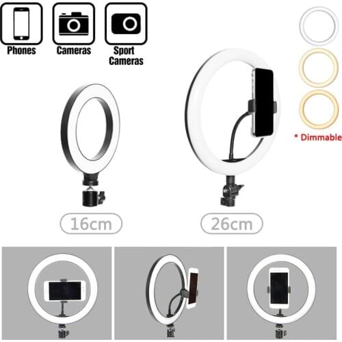 LED Selfie Ring Light Phone Photography Lamp Support Tripod Stand Ringlight For TikTok Youtube Live Video 33cm LED Ring Light
