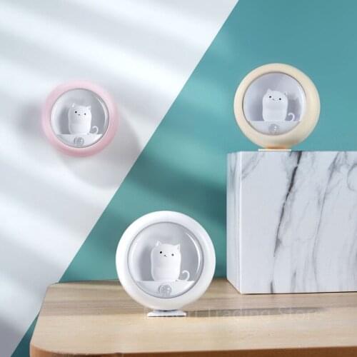 New LED Cute Pet Night Light USB Rechargeable Human Body Induction Atmosphere Light Living Room Wall Cabinet Decoration Light