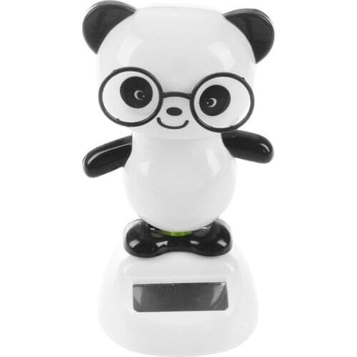 Solar Power Dancing Figures Panda,Novelty Desk Car Toy Ornament