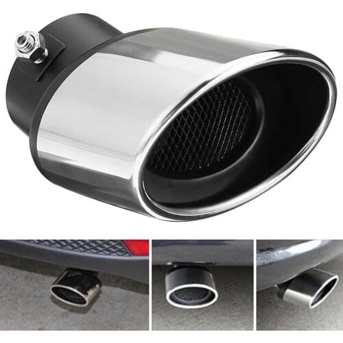 Universal Car Exhaust Muffler Tip Round Stainless Steel Pipe Chrome Exhaust Tail Muffler Tip Pipe Accessories