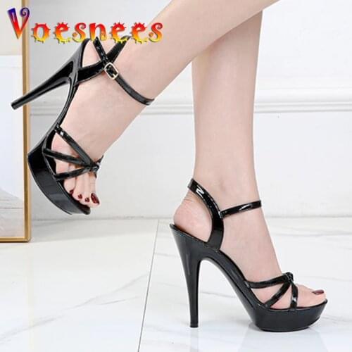 Women Shoes Sandals Platform Sexy High Heels 13cm Sexy Open Toe Ladies Wedding Shoes Sandals2020 NEW Femal Shoes Model Shoes