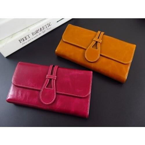 Nuleez women wallet profusion first layer of waxy cowhide simply and easy ellegant fashion