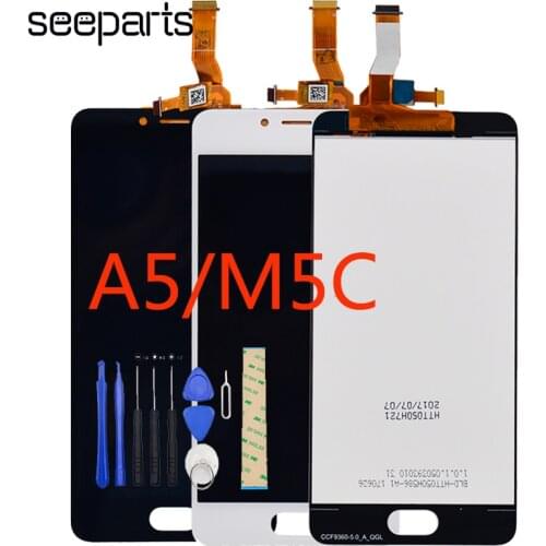 For Meizu M5C LCD Display Touch Screen 5.0" HD Digitizer Assembly Replacement For Meizu M5 C 5C Global Version For Meizu A5 LCD