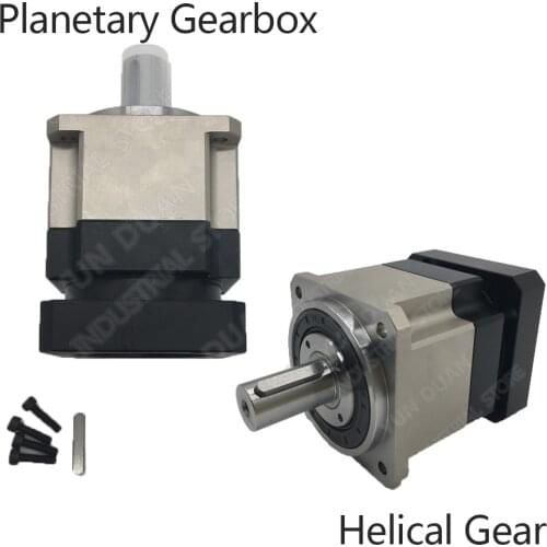 12:1 Helical planetary Ratio 12 Reducer Gearbox 19mm 5 Arcmin Backlash For NEMA34 90mm 750W 1KW AC Servo Motor Robot