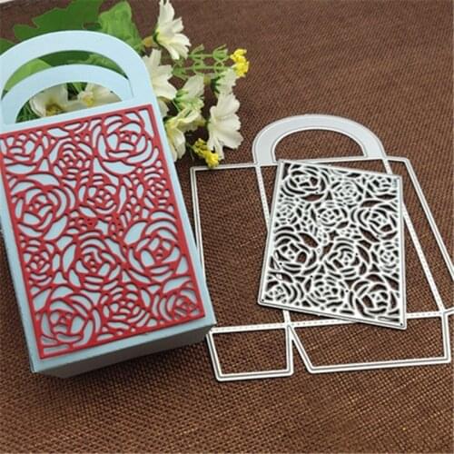Rose shaped 3D handbag Metal Cutting Dies Stencil for DIY Scrapbooking Photo Album Embossing Paper Cards Crafts Die cuts