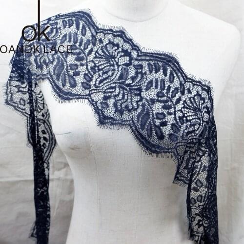 3 meter/ lot Eyelash Lace Fabric 15cm DIY Decorative High Quality Soft Off Nylon Eyelash Lace Trim Wedding Dress Fabric