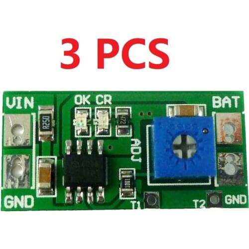3 PCS 50-1000MA Adjustable 3.7V 4.2V Li-ion Rechargeable lithium Battery Charger Module replace TP4056