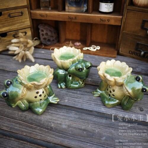 3pcs/set High Quality Ceramic Handcrafts Flog Modern Home Furnishing Living Room Decor