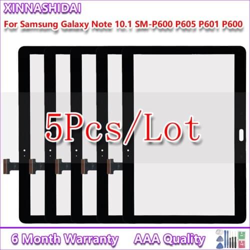 5pcs/lot For Samsung Galaxy Note 10.1 SM-P600 P600 P601 P605 Touch Screen Digitizer Glass Panel Sensor Tablet PC Replacement