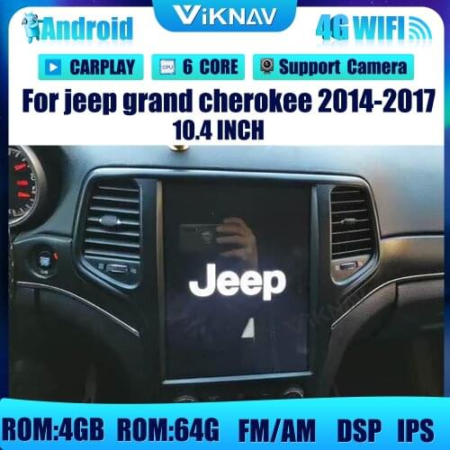 10.4inch Android car radio for jeep grand cherokee 2012-2020 auto player gps navigation vertical screen DVD multimedia player