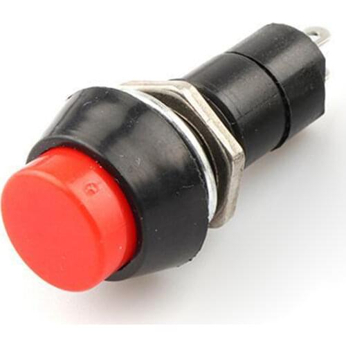 Free shipping 10PCS PBS-11A 2PIN Red Plastic 12mm Push Button Latching Switch G101 Self-Lock 3A 250V