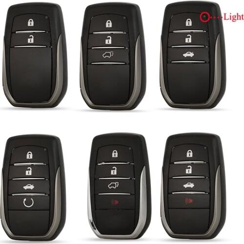 Kutery 2/3/4 Buttons Remote Car Key Shell Case Fob For Toyota Fortuner Prado Camry Rav4 Highlander Smart Crown
