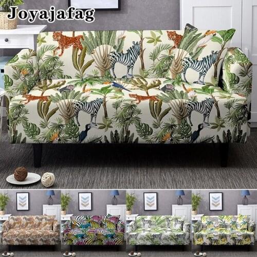 Beautiful Tropical Zebra All-cover Slipcover Elastic Sofa Cover Removable Slip-resistant Stretch Couch Covers 1/2/3/4 Seater