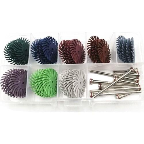40pcs Dental Composite Spiral Finishing Polishing Disc Wheel +10pcs Dental Lab Polishing Shank Mandrel 2.35mm