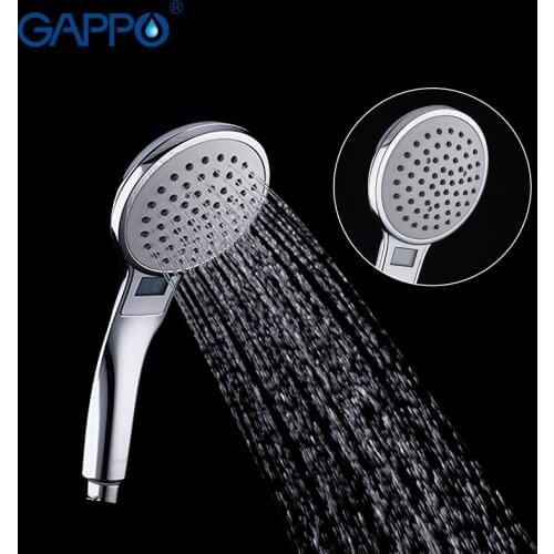 Gappo High Quality Colorful LED Shower head Temperature Sensor Light water saving shower head bathroom accessories Alcachofa G22