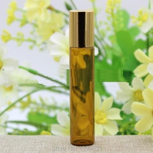 10ML 10CC Amber Roll on Bottle, Parfum Vials, Brown Glass bottles, Empty Glass Bottles, Glass Perfume Roll on Bottles, 50pcs/Lot