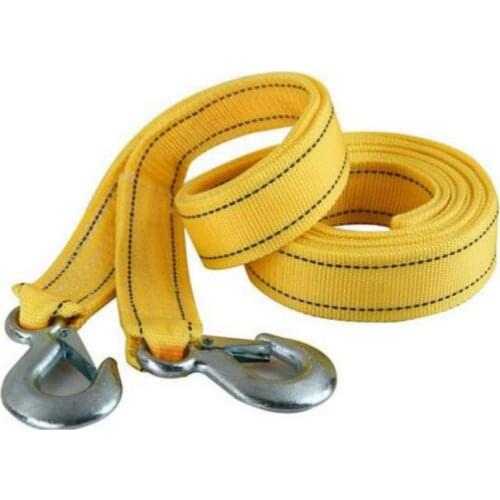 4M Heavy Duty 5 Ton Car Tow Cable Towing Pull Rope Strap Hooks Van Road Recovery