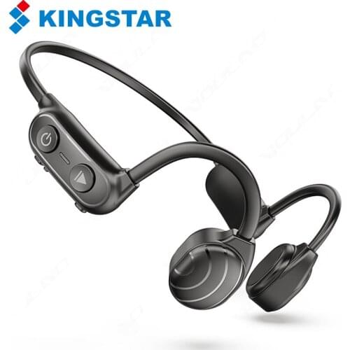 KINGSTAR Bone Conduction Headphones with Mic Wireless Bluetooth Earphones Stereo Handsfree Running Sports Headsets for Xiaomi