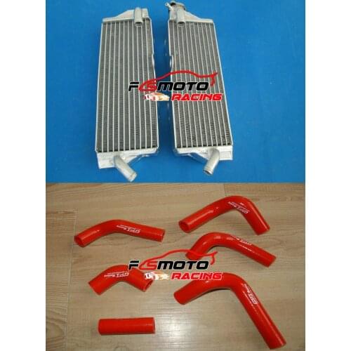 RED Alu Radiator + Hose For HUSQVARNA TC250 TE250 TC/TE 250 TE310 TC/TE450 TC/TE510 SMR450/510 2003 - 2011 2004 2005 2009 2010