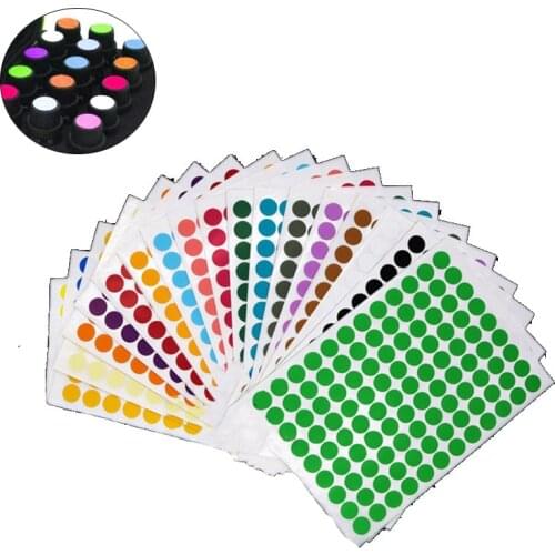 Colorful Empty Papers Sticker for Glass Essential Oil Bottle Cap Lid Labels Blank Round Circles Stickers