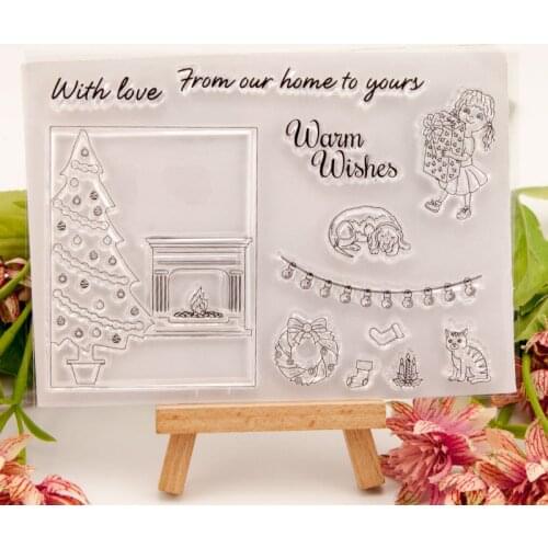 KSCRAFT Christmas Transparent Clear Silicone Stamps for DIY Scrapbooking/Card Making/Kids Fun Decoration Supplies