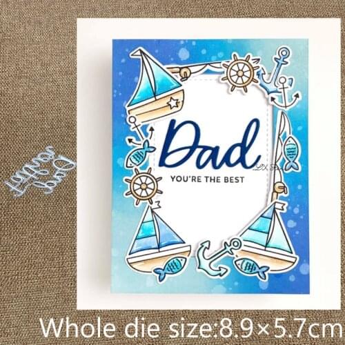 XLDesign Craft Metal Cutting Dies stencil mold Dad/ Father word decoration scrapbook Album Paper Card Craft Embossing die cuts