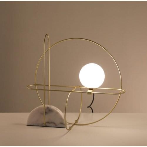 Nordic minimalist table lamp living room exhibition hall creative personality study model room line table lamp
