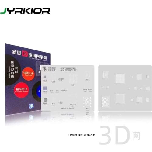 MJ 3D A8/A9/A10/A11/A12/A13/A14 BGA Reballing Stencil Soldering Ball Kit For iPhone 6-12 PRO MAX Planting Tin Template Plate Net