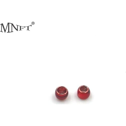 MNFT 100pcs 1.5mm Red Blue Color Brass Bead Head Nymph Head Eyes Bugs Fly Tying Material Fishing Tool