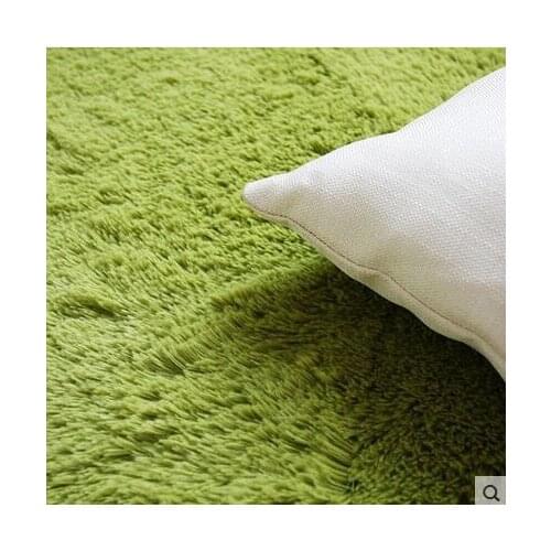 Plush soft European bedroom carpet imitation wool pad long hair bedside bay window cushion sofa cushion window carpet