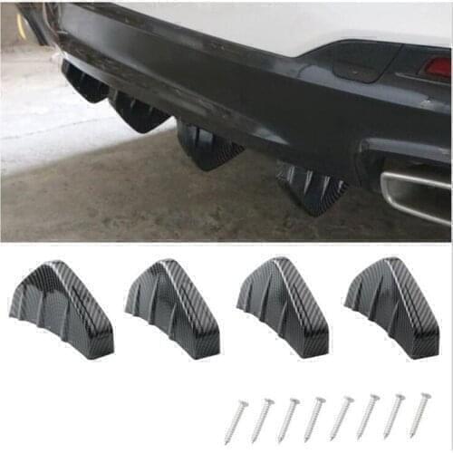 4Pcs Universal Car Rear Bumper Spoiler Decoration Sticker For Subaru Outback Forester XV Legacy Impreza Tribeca BRZ WRX SVX