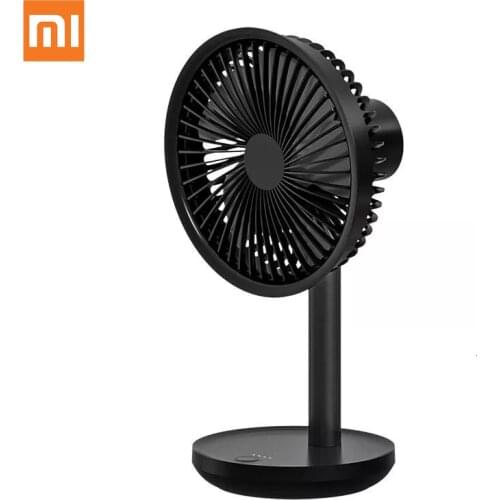 Xiaomi SOLOVE 5W USB Desktop Table Fan 4000mAh USB Rechargeable 3 Modes Wind Speed Cooling Oscillating Black Fan 3Colors