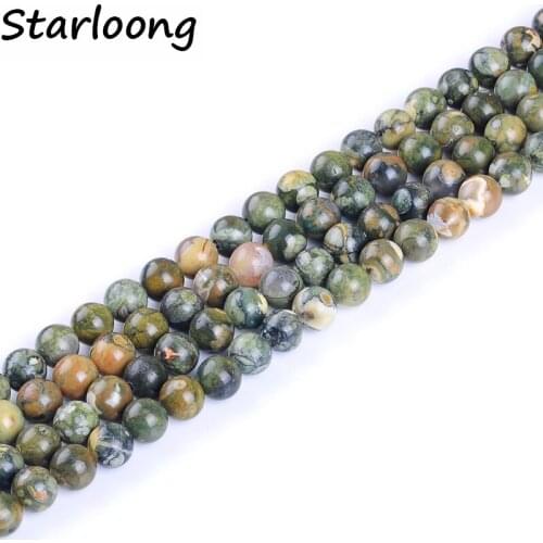Natural Old Kambaba Jaspers Stone Round Loose Ball Beads 15" Strand 4 6 8 10 12MM Pick Size For DIY Jewelry Making Bracelet