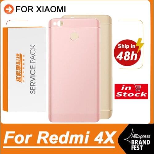 Original Back Housing Replacement for Xiaomi Redmi 4X Back Cover Battery with adhesive Sticker for Redmi 4X Rear cover