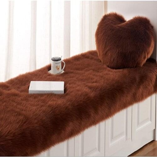 Plush Fabric Carpets Window Cushion Living Room Carpet Bedside Bed Blanket Soft Imitation Wool Bedroom Rugs Furry Hall Carpet