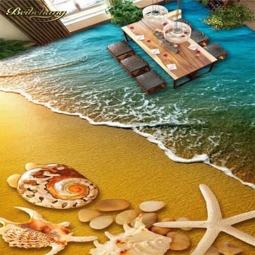 Beibehang Custom Floor Wallpaper papel de parede 3D flooring Stereoscopic Bathroom Mural Self-adhesive Waterproof Wall paper