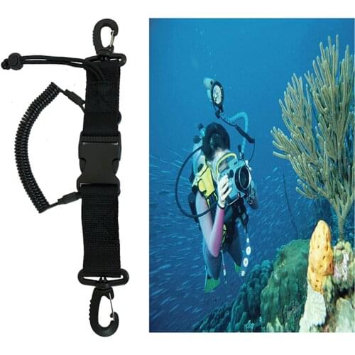 Loss Proof Scuba Diving Lanyard Stainless Steel Spring Coiled Lanyard with Quick