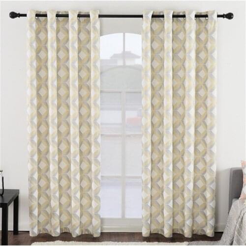 Curtains for Living Room European-style Simple 2021 New Thick and Exquisite Jacquard Orange Yellow Balcony Dining Room Bedroom