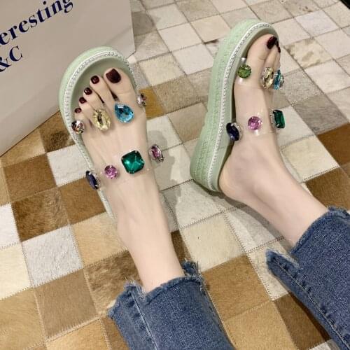 2020 new female summer thick bottom sandals and slippers women wear muffin soles fish mouth waterproof platform Z621