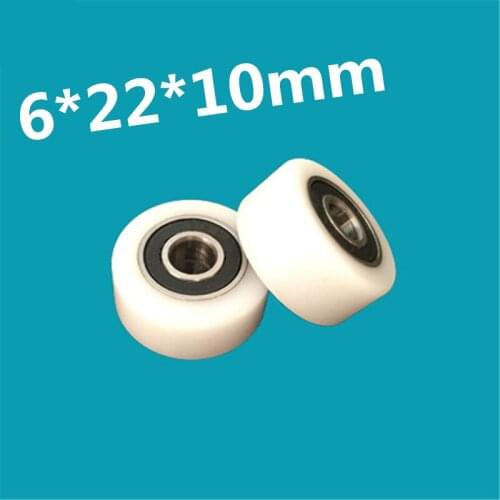 SWMAKER 6*22*10mm plastic bags bearing pulley wheel 3D printers, doors and Windows accessories Nylon POM POM pulley