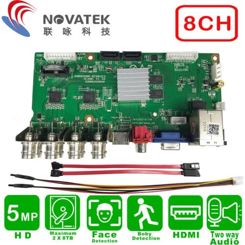 Dvr 8Ch Recorder 5Mp Nt98323 Max 14Tb Dvr 8 Channels Board Motion Detection Onvif Cloud Xmeye Hdmi Vga Output Video Surveillance
