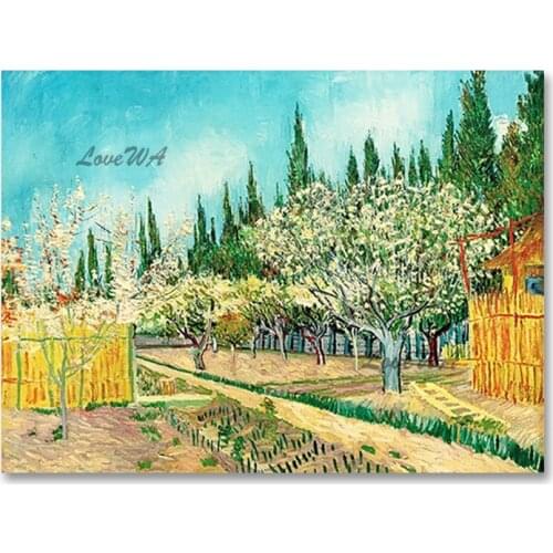 High Quality Handmade Van Gogh Paintings Reproduction Field Landscape Oil Painting Canvas Wall Decorative Art Home Showpieces