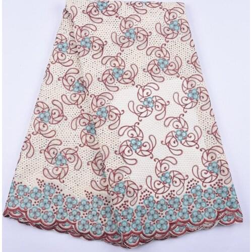 Zhenguiru High Quality Swiss Voile Fabric In Switzerland Rotate Flower African Fabric Beautiful Nigerian Fabric For Party A2010