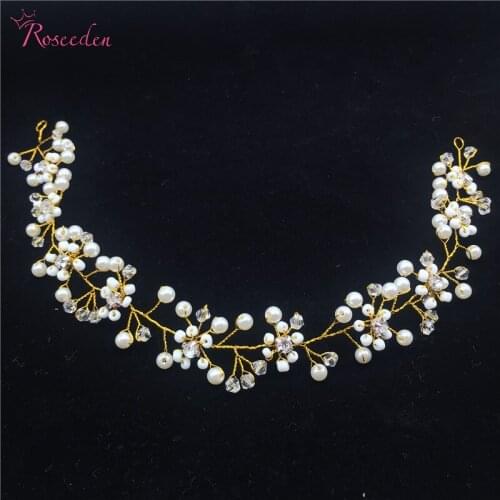Women headband handmade hair ornaments pearl jewelry marriage crystal decoration Festival Gifts wedding party accessories RE595
