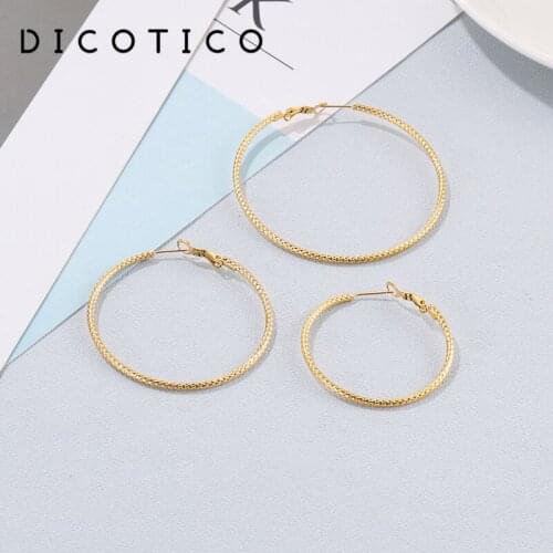 Cuff Aretes Hoop Earrings For Women Three Color Stainless Steel Female Earrings Fashion Creolen Jewelry Accessory 2021 Trend