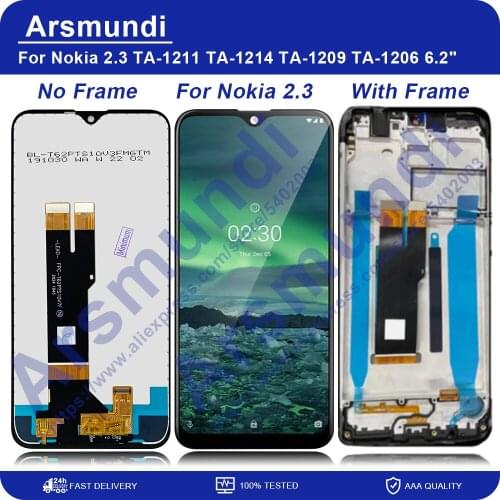 6.2" For Nokia 2.3 N2.3 TA-1211 TA-1214 TA-1206 TA-1209 LCD Display Touch Screen Digitizer Assembly For Nokia 2.3 LCDs