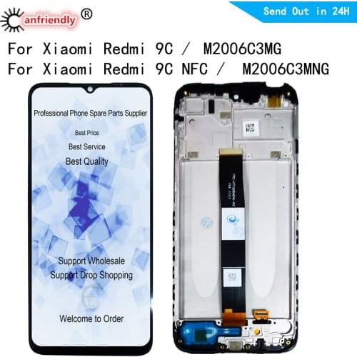 LCD For Xiaomi Redmi 9C M2006C3MG Display Touch Panel Screen Digitizer With Frame Assembly For Xiaomi Redmi 9C NFC M2006C3MNG