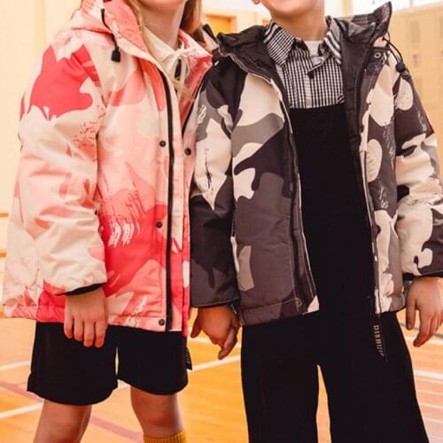 Winter Camouflage Children Down ​Coat Thicken Waterproof Girls Parkas Snowsuit 2021 New Boys Jackect Girl Outerwear